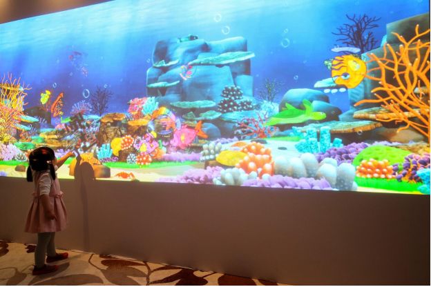 互动多媒体投影,墙面互动投影