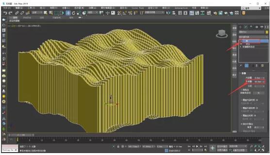 8、在修改选项面板中再给模型添加一个壳修改器命令,设置壳的厚度为60mm